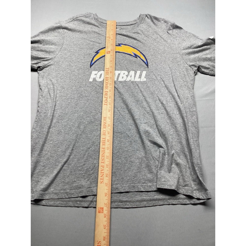 Los Angeles Chargers Nike Tee Mens XL Gray Heather Football Graphic T-Shirt - Picture 4 of 7